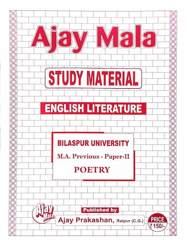 Ajay Mala MA English Poetry Bilaspur university 2026
